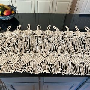 Macrame valence 42” wide  by 24” long